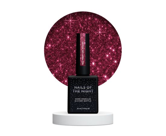 NOTN. Gel polish, Red Mary, #168, 10 ml. Гель-лак світловідбиваючий, червоний #2